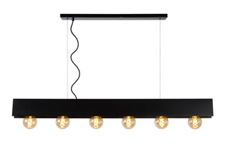 SURTUS - Hanglamp - 6xE27 - Zwart