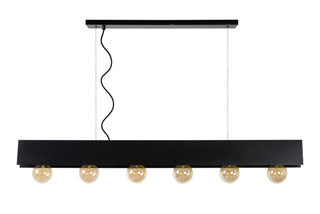 SURTUS - Hanglamp - 6xE27 - Zwart