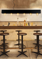 SURTUS - Hanglamp - 6xE27 - Zwart