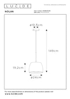 NOLAN - Suspension - Ø 24 cm - 1xE27 - Noir