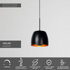NOLAN - Suspension - Ø 24 cm - 1xE27 - Noir