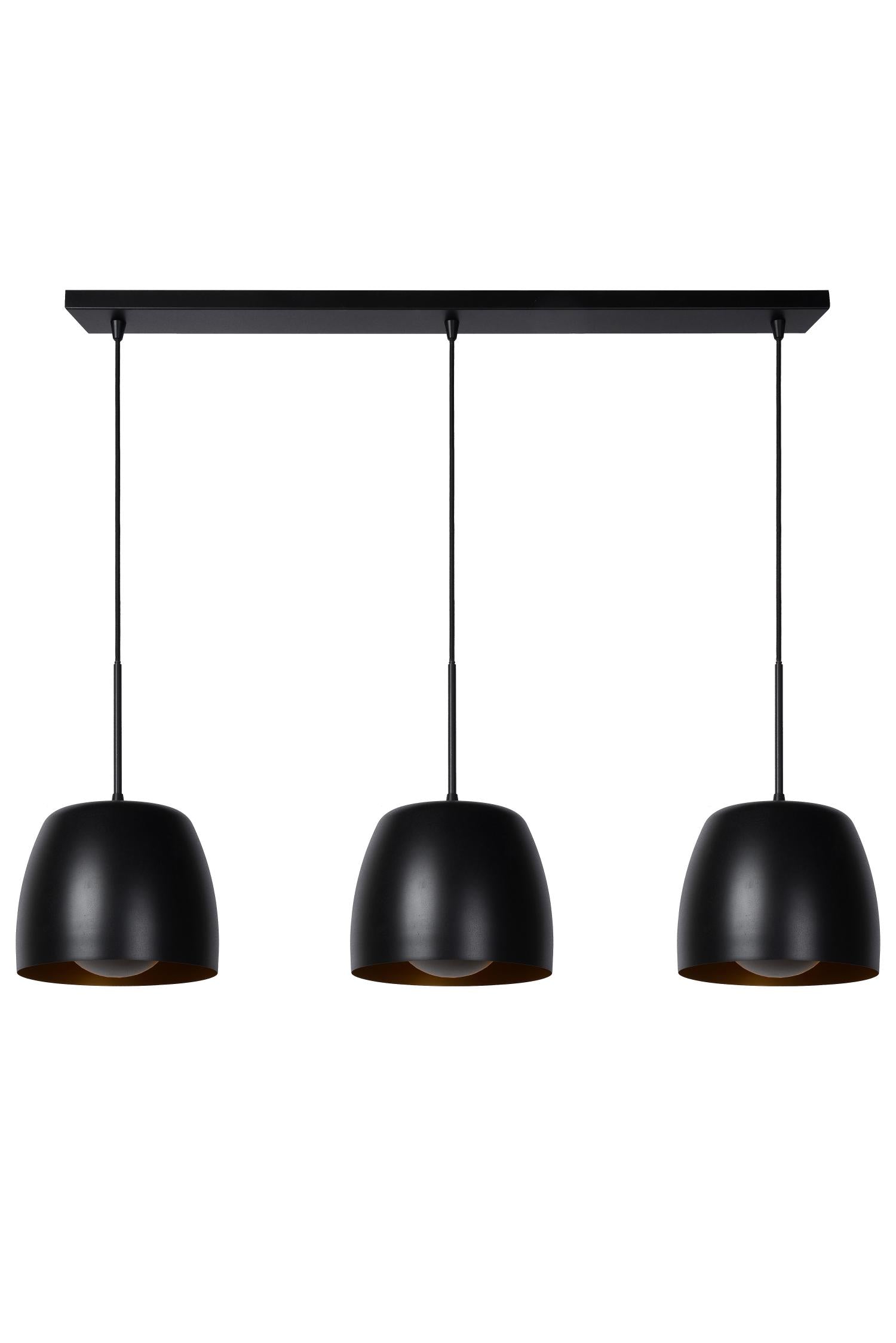 NOLAN - Hanglamp - 3xE27 - Zwart