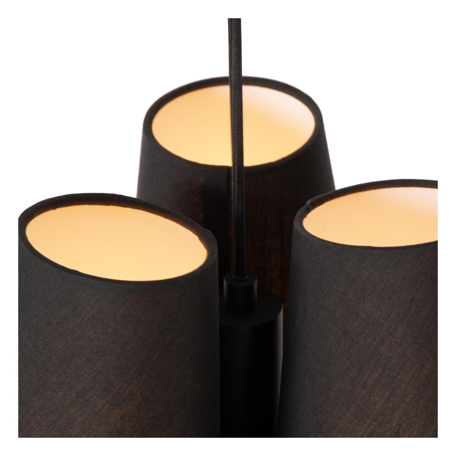 GREGORY - Hanglamp - Ø 34,3 cm - 3xE27 - Zwart