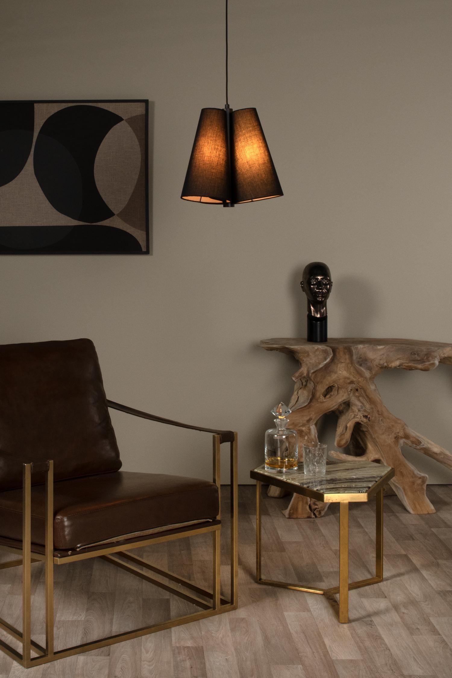 GREGORY - Hanglamp - Ø 34,3 cm - 3xE27 - Zwart