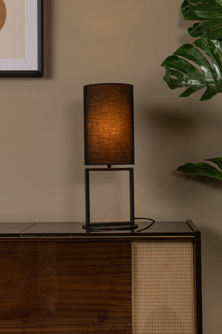 HERMAN - Lampe de table - Ø 20 cm - 1xE27 - Noir