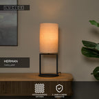 HERMAN - Tafellamp - Ø 20 cm - 1xE27 - Beige