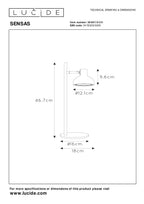 SENSAS - Lampe de bureau - Ø 18 cm - 1xGU10 (ES111) - Blanc