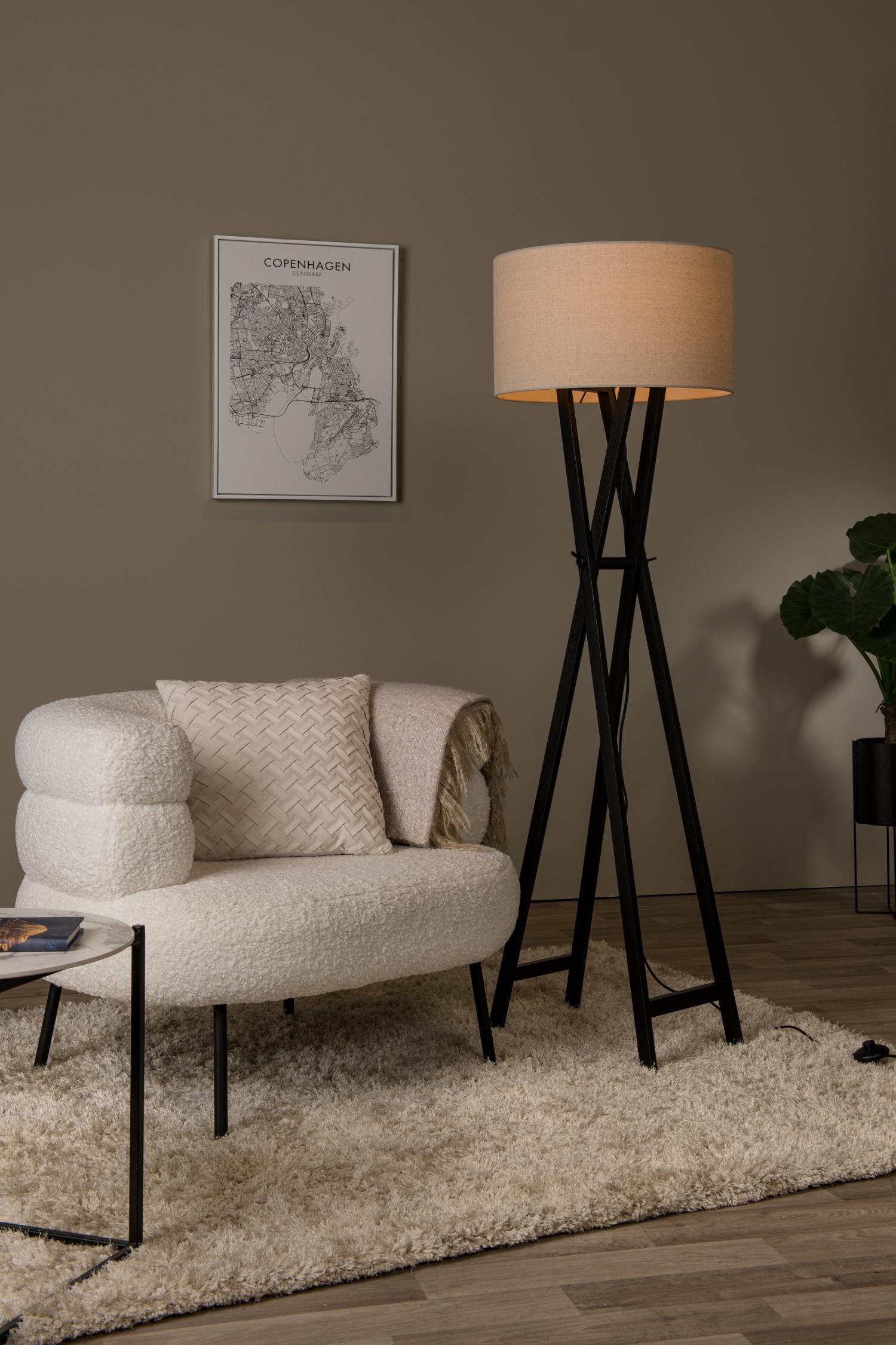 TRAFALGAR - Vloerlamp - 1xE27 - Zwart