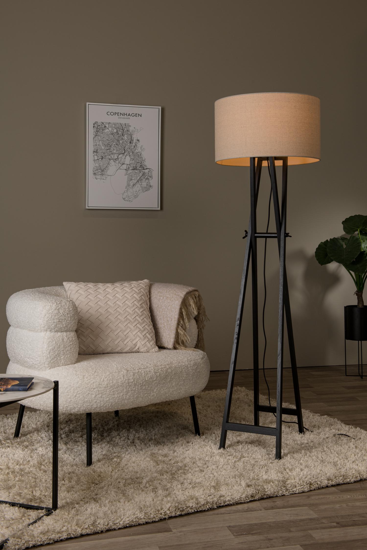 TRAFALGAR - Vloerlamp - 1xE27 - Zwart