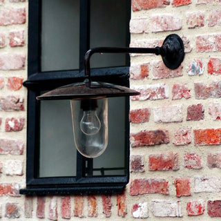 Wandlamp buiten Elébase Wall Large 90°, geborsteld nikkel
