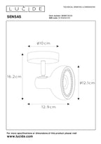 SENSAS - Spot plafonnier - 1xGU10 (ES111) - Blanc