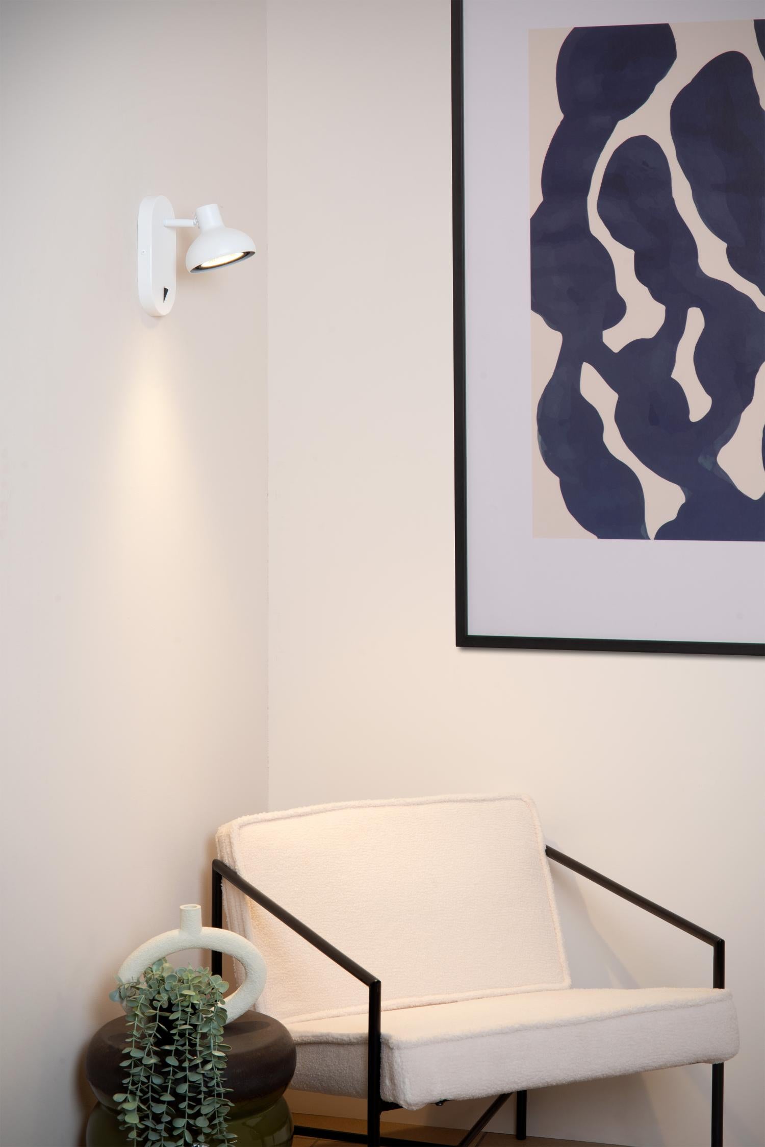 SENSAS - Lampe de chevet / Applique murale - 1xGU10 (ES111) - Blanc