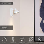 SENSAS - Lampe de chevet / Applique murale - 1xGU10 (ES111) - Blanc