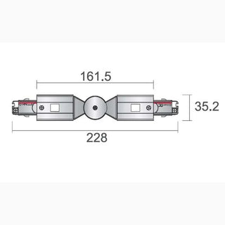 A-Track 3-Phase Connecteur à angle réglable