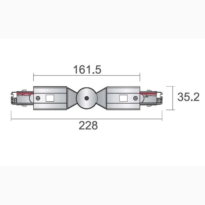 A-Track 3-Phase Connecteur à angle réglable