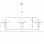 Suspension Elébase Triple Pendante, chrome