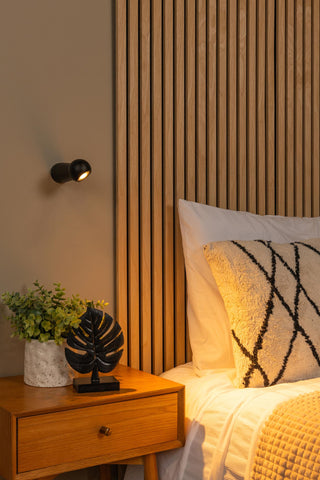 IPSOS - Wall light Bathroom - LED - 1x6W 2700K - IP54 - Black