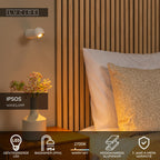 IPSOS - Wandlamp Badkamer - LED - 1x6W 2700K - IP54 - Wit