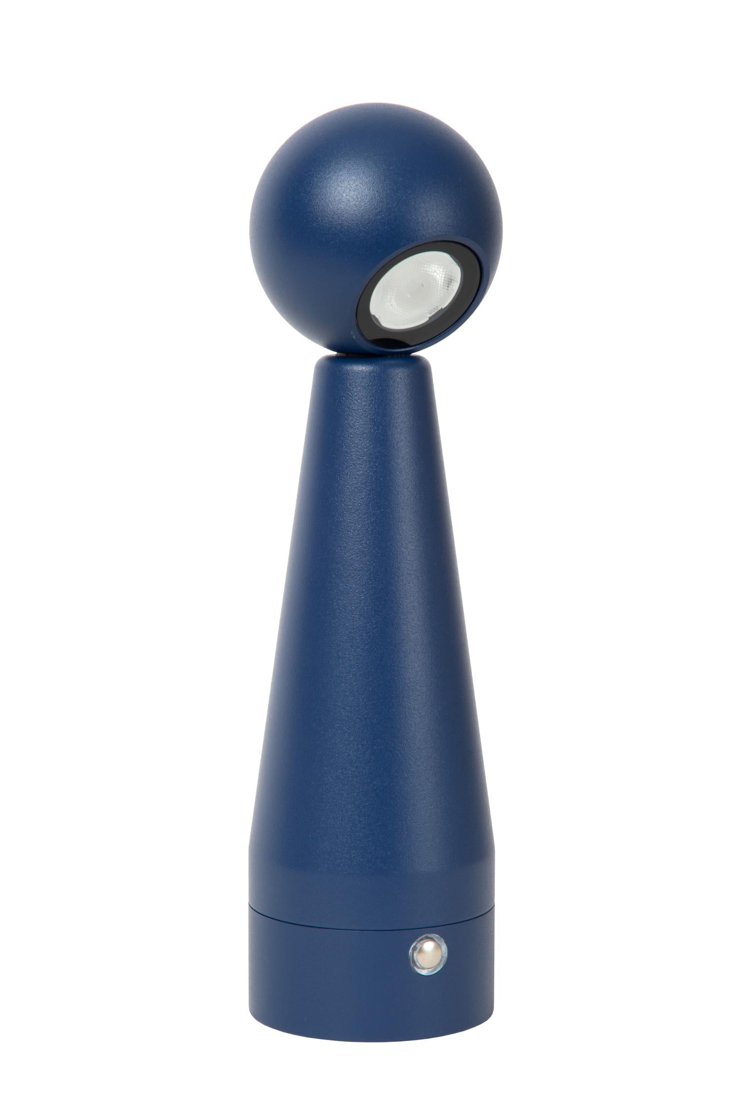 IPSOS - Oplaadbare Tafellamp - Accu/Batterij - LED Dimb. - 1x3W 2700K - Blauw