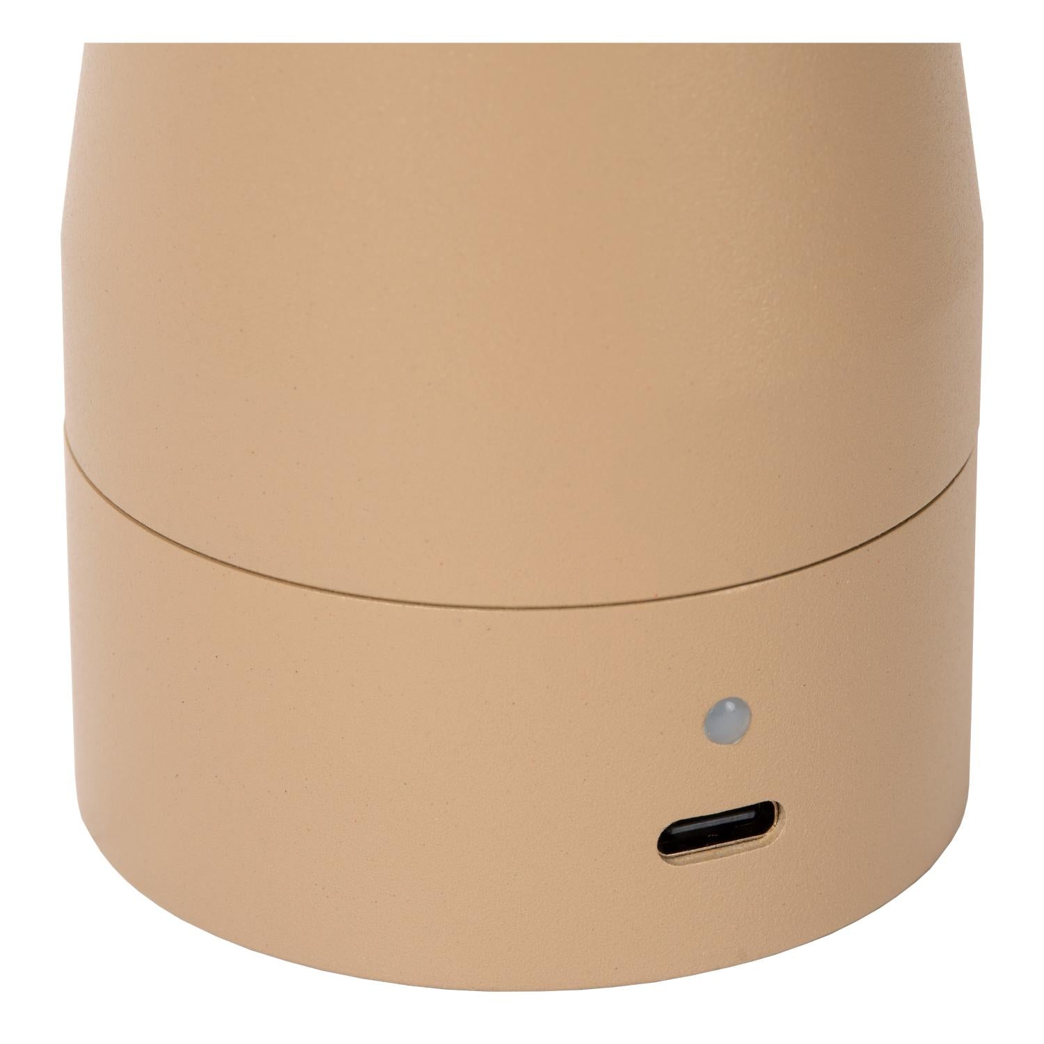 IPSOS - Lampe de table rechargeable - Batterie/Pile - LED Var. - 1x3W 2700K - Taupe