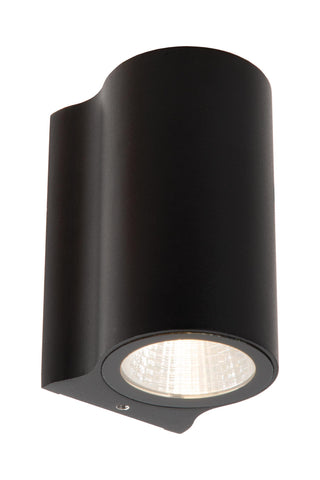 AKRA - Wandlamp Binnen/Buiten - LED - 1x6W 2700K - IP54 - Zwart