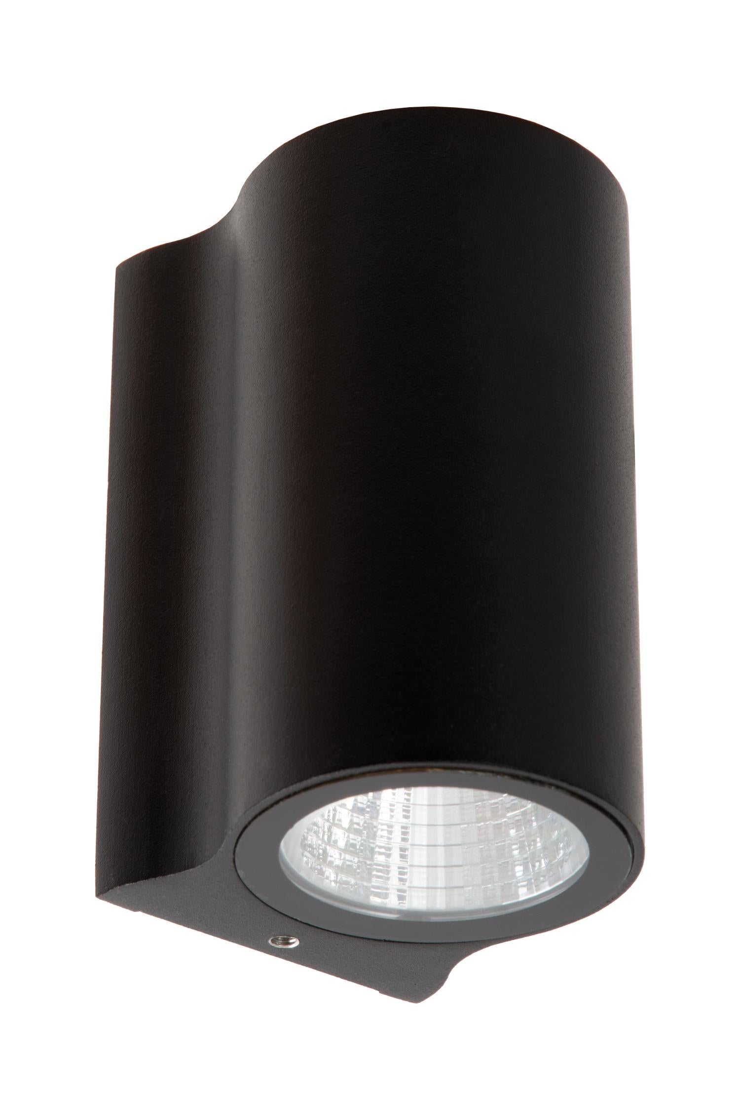 AKRA - Wandlamp Binnen/Buiten - LED - 1x6W 2700K - IP54 - Zwart