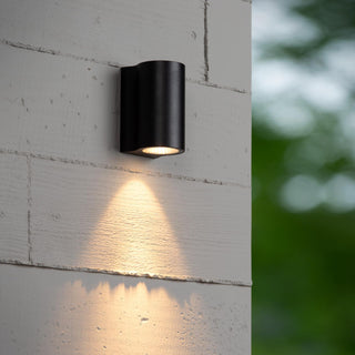 AKRA - Wandlamp Binnen/Buiten - LED - 1x6W 2700K - IP54 - Zwart