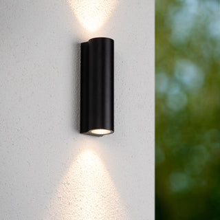 AKRA - Applique murale Intérieur/Extérieur - LED - 2x6,5W 2700K - IP54 - Noir