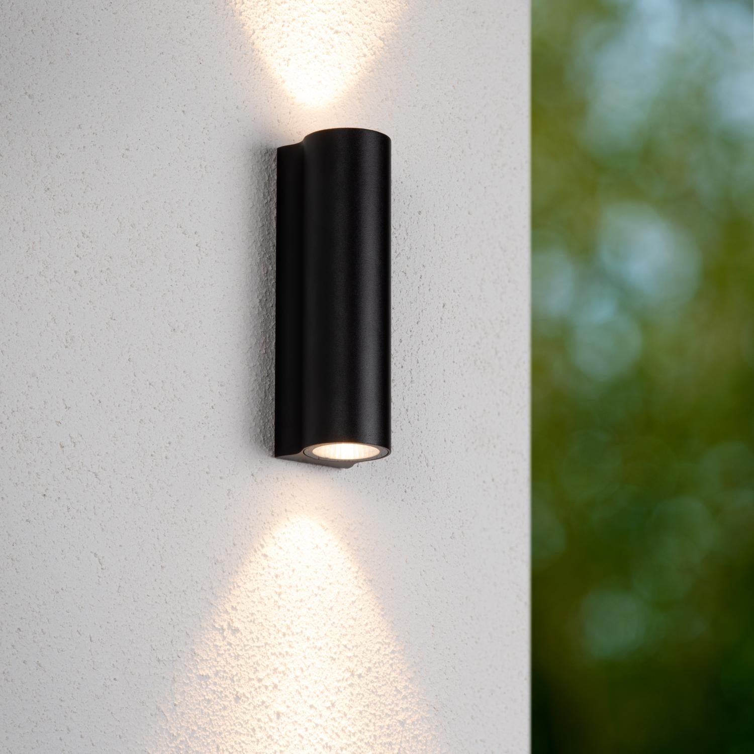 AKRA - Applique murale Intérieur/Extérieur - LED - 2x6,5W 2700K - IP54 - Noir
