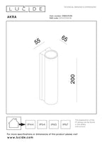 AKRA - Applique murale Intérieur/Extérieur - LED - 2x6,5W 2700K - IP54 - Noir