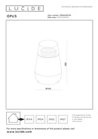 OPUS - Pedestal light - LED - 1x9W 2700K - IP54 - Black
