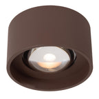 LENZ - Plafondspot Binnen/Buiten - Ø 11 cm - LED - 1x8W 2700K - IP54 - Roest bruin | Essential