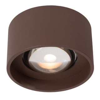 LENZ - Plafondspot Binnen/Buiten - Ø 11 cm - LED - 1x8W 2700K - IP54 - Roest bruin | Essential