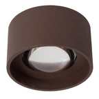 LENZ - Plafondspot Binnen/Buiten - Ø 11 cm - LED - 1x8W 2700K - IP54 - Roest bruin | Essential