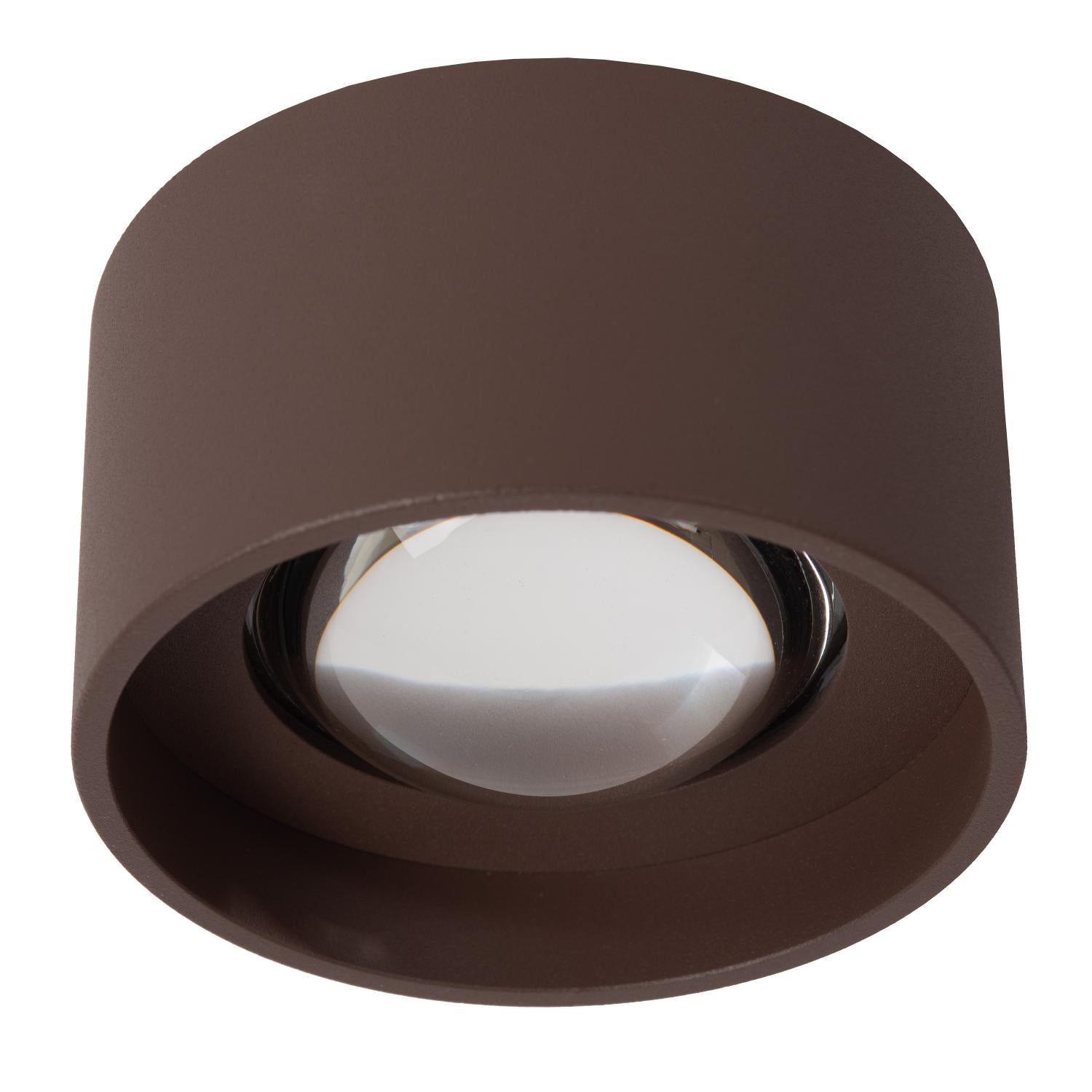 LENZ - Plafondspot Binnen/Buiten - Ø 11 cm - LED - 1x8W 2700K - IP54 - Roest bruin | Essential