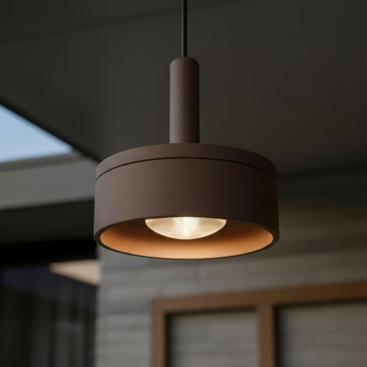 LENZ - Hanglamp Binnen/Buiten - Ø 11 cm - LED - 1x8W 2700K - IP54 - Roest bruin | Essential