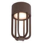 WELLS - Plafonnière Binnen/Buiten - Ø 10 cm - LED - 1x8W 2700K - IP54 - Roest bruin | Essential