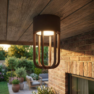 WELLS - Plafonnière Binnen/Buiten - Ø 10 cm - LED - 1x8W 2700K - IP54 - Roest bruin | Essential