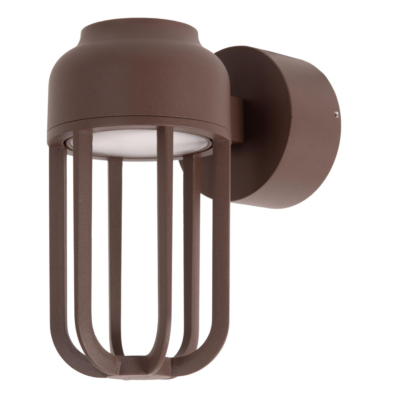 WELLS - Wandlamp Binnen/Buiten - Ø 10 cm - LED - 1x8W 2700K - IP54 - Roest bruin | Essential