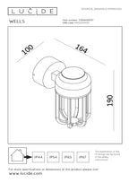 WELLS - Wandlamp Binnen/Buiten - Ø 10 cm - LED - 1x8W 2700K - IP54 - Roest bruin | Essential