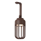 WELLS - Oplaadbare Wandlamp Binnen/Buiten - Accu/Batterij - Ø 10 cm - LED Dimb. - CCT - 1x5W 2700K/4000K - IP54 - Roest bruin | Essential