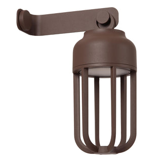 WELLS - Oplaadbare Wandlamp Binnen/Buiten - Accu/Batterij - Ø 10 cm - LED Dimb. - CCT - 1x5W 2700K/4000K - IP54 - Roest bruin | Essential