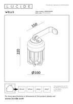 WELLS - Oplaadbare Wandlamp Binnen/Buiten - Accu/Batterij - Ø 10 cm - LED Dimb. - CCT - 1x5W 2700K/4000K - IP54 - Roest bruin | Essential