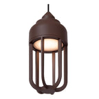 WELLS - Suspension Intérieur/Extérieur - Ø 10 cm - LED - 1x8W 2700K - IP54 - Brun rouille | Essential