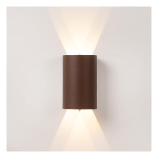 YORK - Wall spot / Wall light Indoor/Outdoor - LED - 4x1.2W 2700K - IP54 - Rust brown | Essential