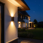 YORK - Wall spot / Wall light Indoor/Outdoor - LED - 4x1.2W 2700K - IP54 - Rust brown | Essential