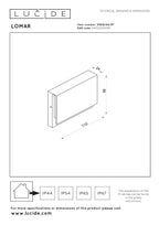 Lucide - LOMAR - Indoor/Outdoor wall light - LED - 1x6W 2700K - Rust brown - IP54