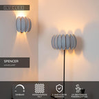 SPENCER - Applique murale - 1xE27 - Gris