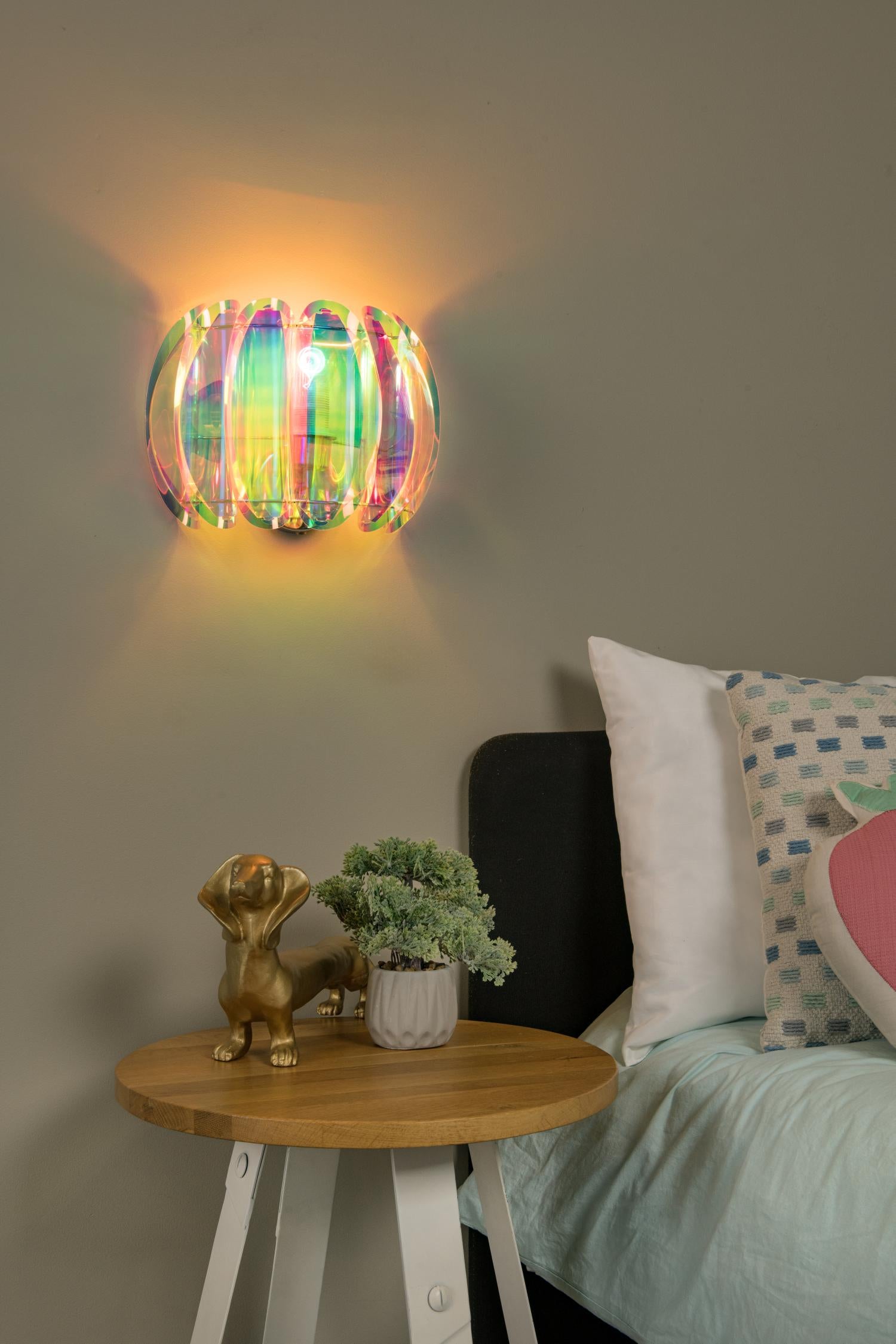 GLINSTAR - Wandlamp - 1xE27 - Multicolor