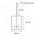 Suspension Vitrine Petite Lantern 4L, chrome